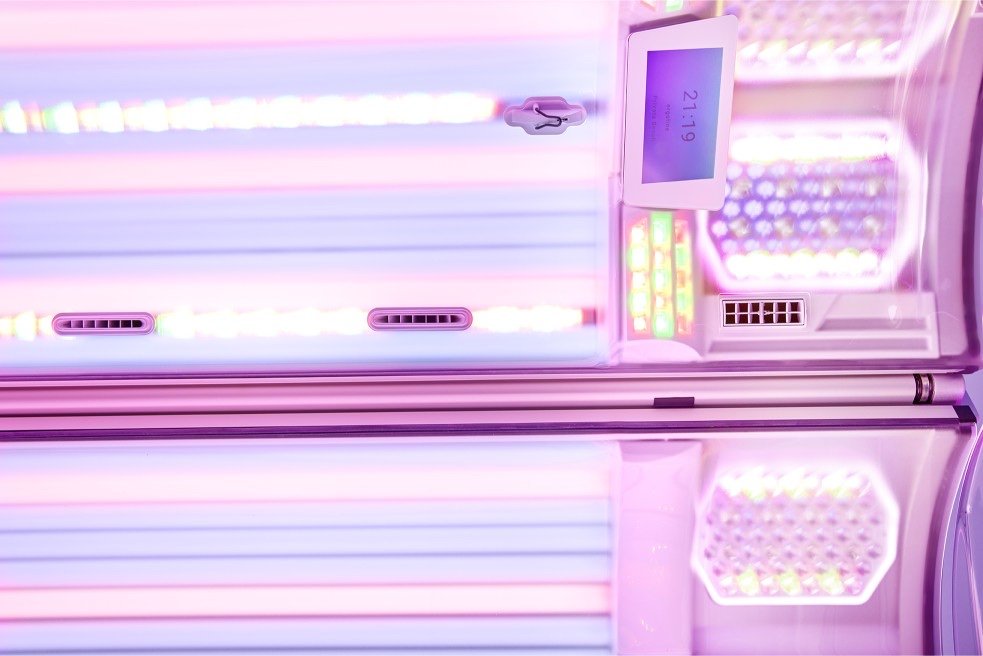 Interior of the Prestige Edge Synergy showing Spectra LED facials and cinematic lighting