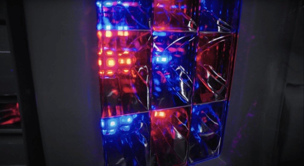 Red and blue Spectra LED array on the Vitality 50/4 TLT3