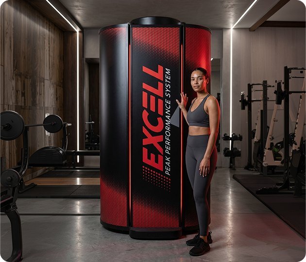 EXCELL Peak Performance System in a luxury gym recovery area